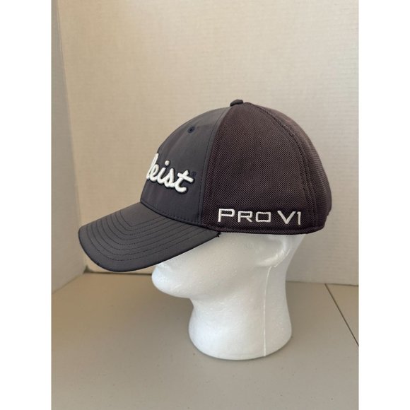 Titleist Hat Fitted L/XL Gray Tour Pro V1 Footjoy FJ Golf Mesh Back Trucker Cap - Picture 2 of 8